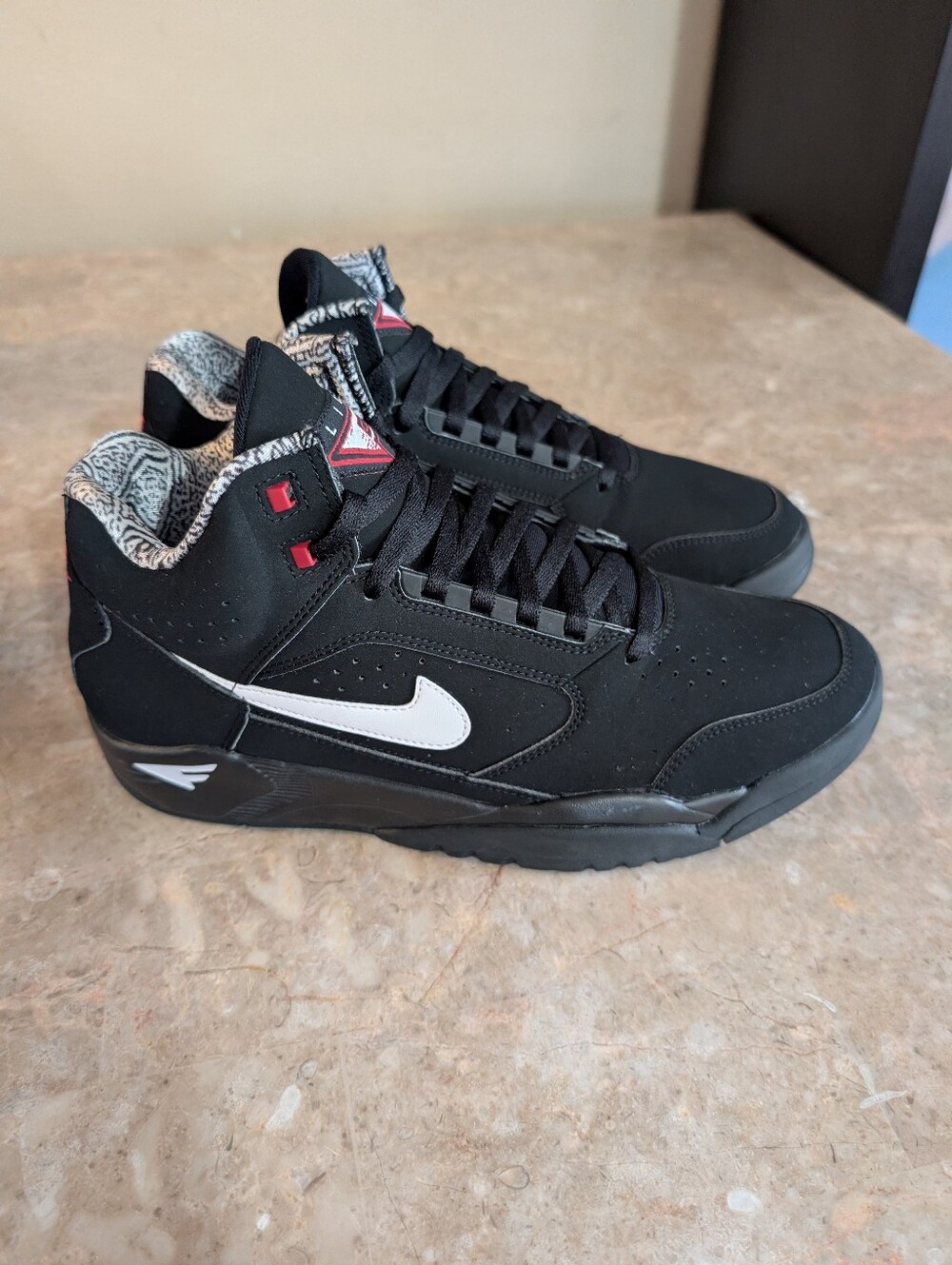 Nike Air Flight Lite 11 Mid Black-white (2024) Basketball Shoes Men's Size 9.5